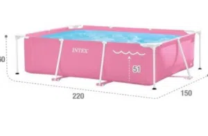 New Pink Rectangular Frame Pool