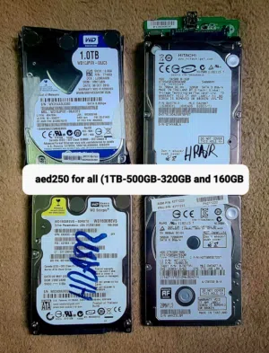 Hard Disk Drives (1TB -500GB- 320GB -160GB) buy all together for 250 only