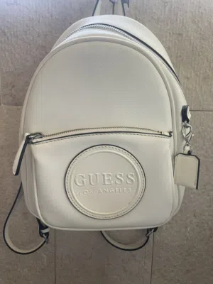 شنطة GUESS WHITE MINI BACKPACK