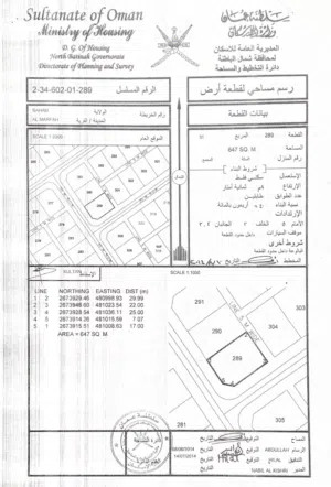 Residential Land for Sale in Al Batinah Saham