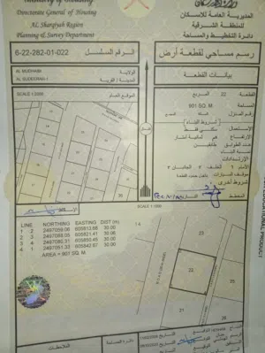 ارض المضيبي السديرة رقم القطعة 22