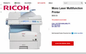 ماكينة تصوير المستندات RICOH Aficio MP 171- بحالة الوكاله