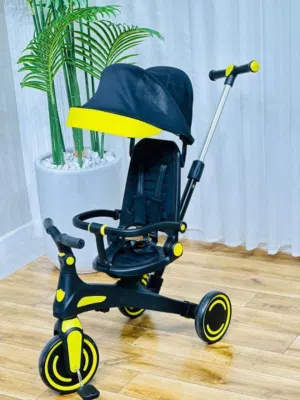 عربية الأطفال المميزة  مع يد التحكم في القيادة و شمسية لحماية الطفل من أشعة الشمس  باللون المميز جدا