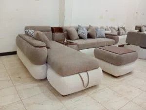 ركنة مودرن فاخرة  خشب زان بالكامل + قماش مستورد  تصميم يخطف الأنظار