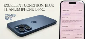 iPhone 15 Pro 256GB 85% - Blue Titanium