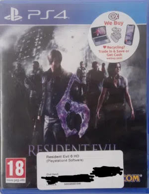 لعبة رزدنت ايفل 6 اصلية على سوني 4