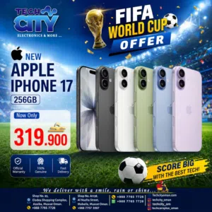Apple iPhone 17 – 256GB  Brand New  Available at Tech City Oman