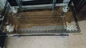 اثاث صالون كامل كنب مع طاولات وسجاده