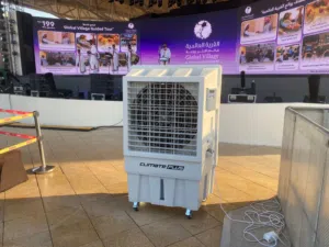 industrial outdoor air cooler with an airflow of 23,000 m3/h with 150L