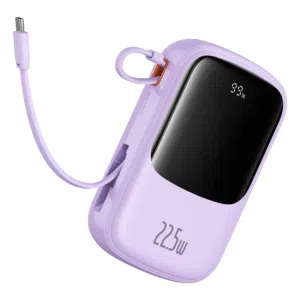 Baseus Power Bank Qpow Pro+ 20000mAh 22.5W Type-C Fast Charging With Built in Cable Digital Display