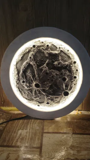 أقمار مضيئه ديكورات منازل غرف صاله