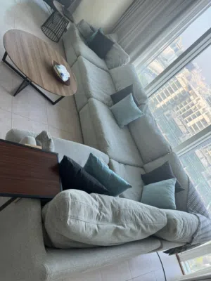 جلسة كامله كبيره مع تلفزيون  L Shape Sitting Room + TV