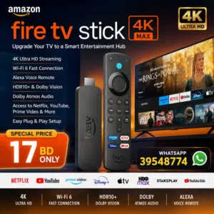 Amazon Fire TV Stick 4K Max Wi-Fi 6 High-Speed Connection Alexa Voice Remote Include Call/WhatsApp