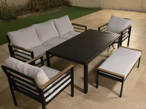 Unwanted Brand New Garden Sofa Set 5 pcs 5  SeatS 1  Bench 1  Table Actual Price  OMR 350