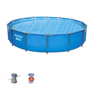 مسبح **Bestway Steel Pro MAX**، وهو الخيار المثالي للعائلات التي تبحث عن مسبح منزلي متين وسهل التركي