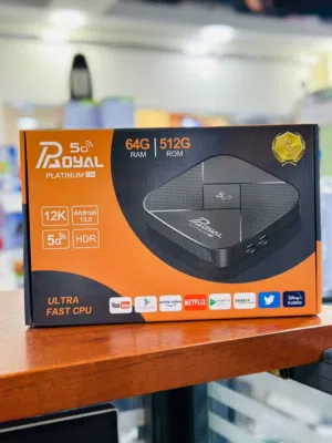 Latest Android Smart Tv Box Receiver Decoder 2026 - (Royal platinum 5G)