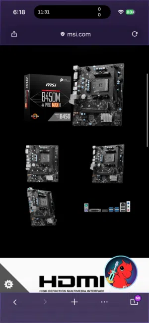 بورد MSI B450M-A PRO MAX II