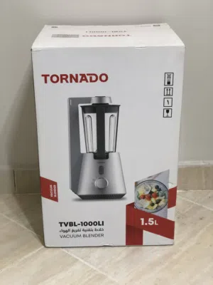 TORNADO Countertop Blender, 1.5 Liter, 1000 Watt, White - TVBL-1000LI