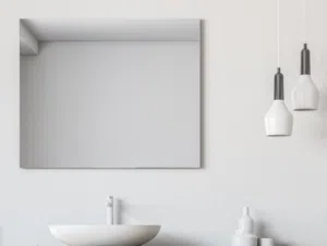 Clean Plain Bathroom Mirror  مراية سادة ونظيفة