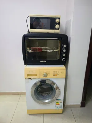 غسالة وفرن كهرباء ومايكرويف