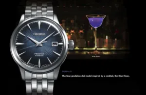 Seiko Presage SRPB41J1 Cocktail Time Blue Moon Blue Gradation Texture Dial Stainless Steel Strap