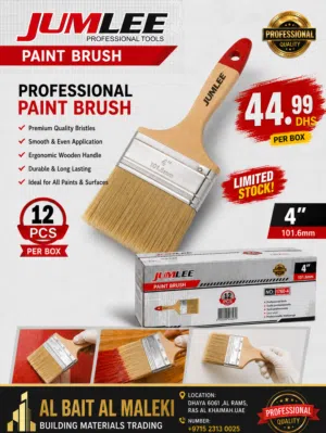 JUMLEE Professional Paint Brush Set 1 2 3 4 Premium Quality 12 PCS Per Box