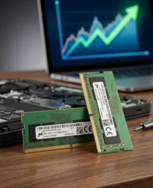 قطعتين رام Micron 8GB (المجموع 16GB) سرعة 3200