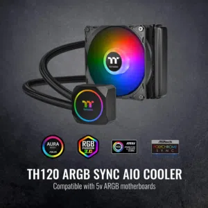 التبريد المائي من Thermaltake Th120 ARGB عالي الادء والفعالية بسعر حرق لفترة محدودة