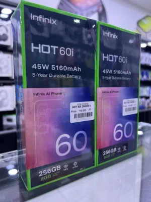 Infinix Hot 60i (256/4RAM) متوفر جديد كلين داخل ليما موبايل بكفالة الوكيل الرسمي بسعر مميز داخل