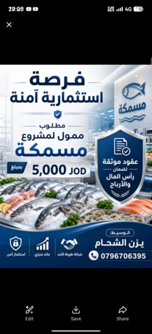 مطلوب ممول فقط ل مسمكة قائمة تحقق أرباح بمبلغ 5000