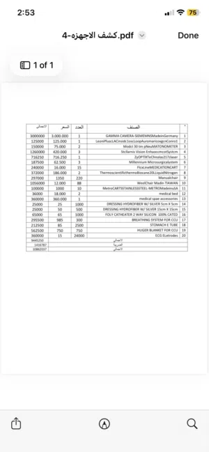 معدات طبية جديدة و مع الضمان يوجد مقاطع الفيديو للمعدات ( ملاحظة : البيع لي اعلى سعر )