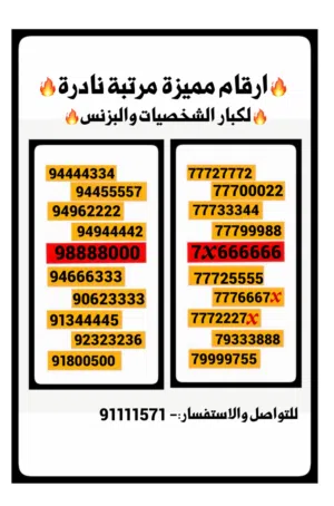 Omantel VIP mobile numbers in Muscat