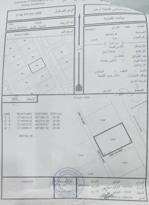 ارض سكنيه بمساحه 900 متر مربع في لوى الجديده