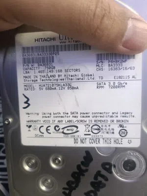 HDD 750 GB CAPACITY FOR SALE