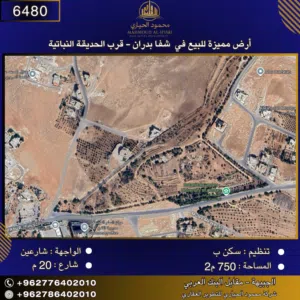 Residential Land for Sale in Amman Shafa Badran
