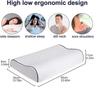 وداعاً لألام الرقبه و العمود الفقري مع ساده و مخدة طبيه Memory Foam Pillow