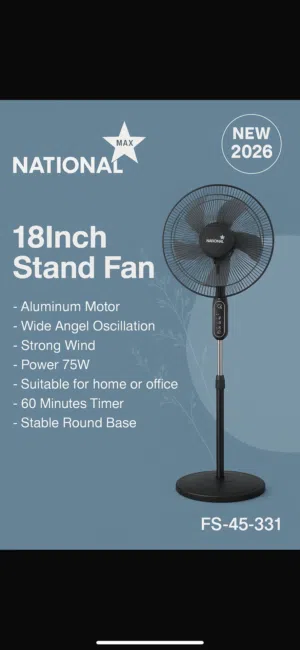 مروحه ستاند ب محرك قوي وفعال