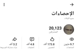 بيع قناة يوتيوب 20,000 مشترك — جاهزة وفورية التسليم