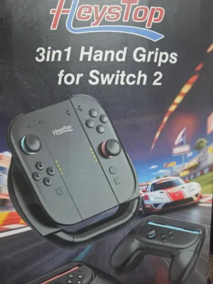 HEYSTOP Joy-Con Grip for Nintendo Switch 2  قبضة HEYSTOP لجهاز نينتندو سويتش 2 – طقم حماية وتحكم