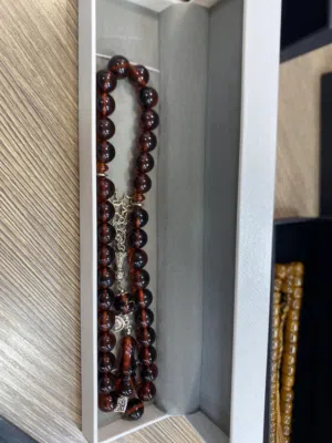 سبح احجار كريمة 33  و 100 فاتوران كهرمان سندلس كوك عضم عاج يسر دارسين اماثيست عقيق سترين لازورد