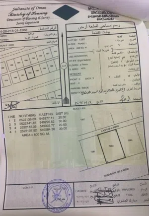 Residential Land for Sale in Al Dakhiliya Nizwa