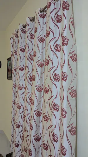 2 Red Curtains
