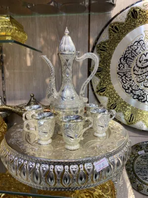 طقم زمزميات نحاس مينا