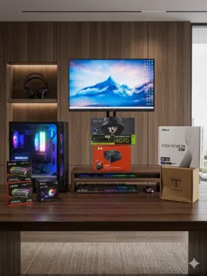 كمبيوتر Elite Gaming PC بحالة ممتازة بعد التخفيض RAM 64GB شاشة MSI 2K 180Hz