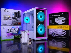 تجميعة بي سي لون ابيض جديد / PC Build white New RTX5080 / Ryzen 7 9850x3d