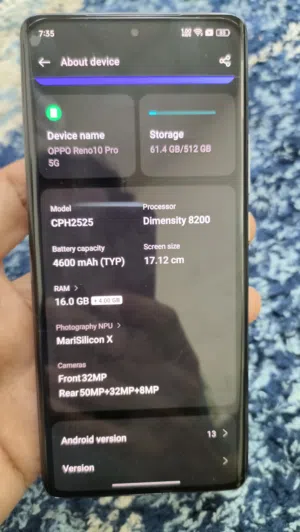 Oppo Reno 10 Pro 5g 512 Rom 16gb Ram