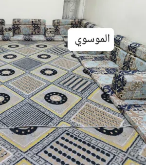 .... كعدة عربية كويتي ربل جديدة جديد قياسة 13و80سم متر 7 منادر 12 مساند 7 تكيات 2 زواية