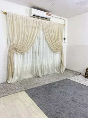 البرده الكريمي والتول ابيض الطول 3 والعرض 3