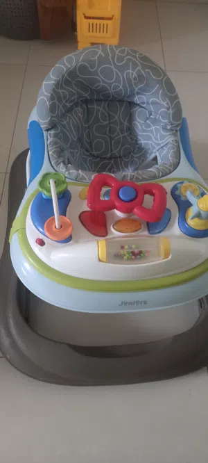 Baby walker and baby high chair