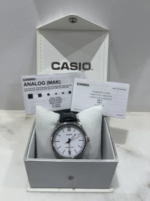 Casio leather band watch